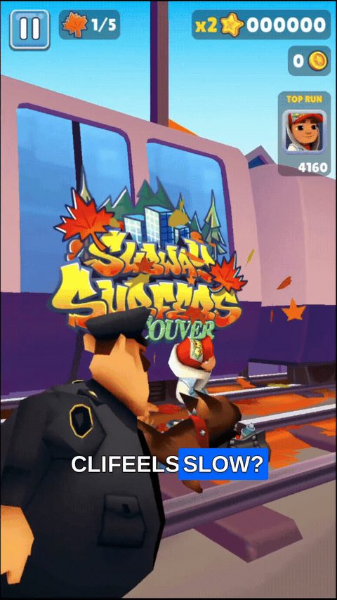 Subway Surfers captions demo