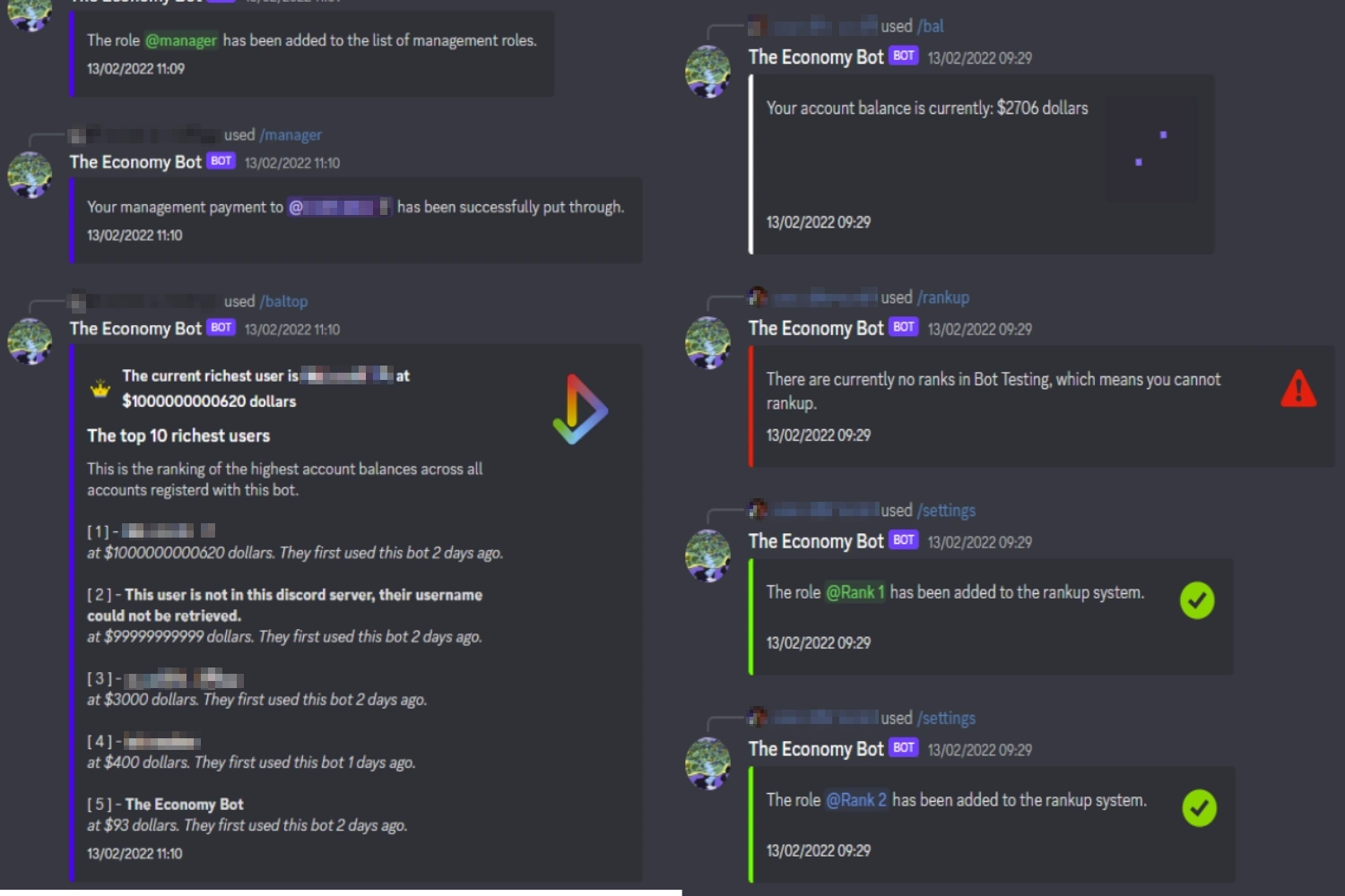 Atlas Economy Bot - Discord Commands