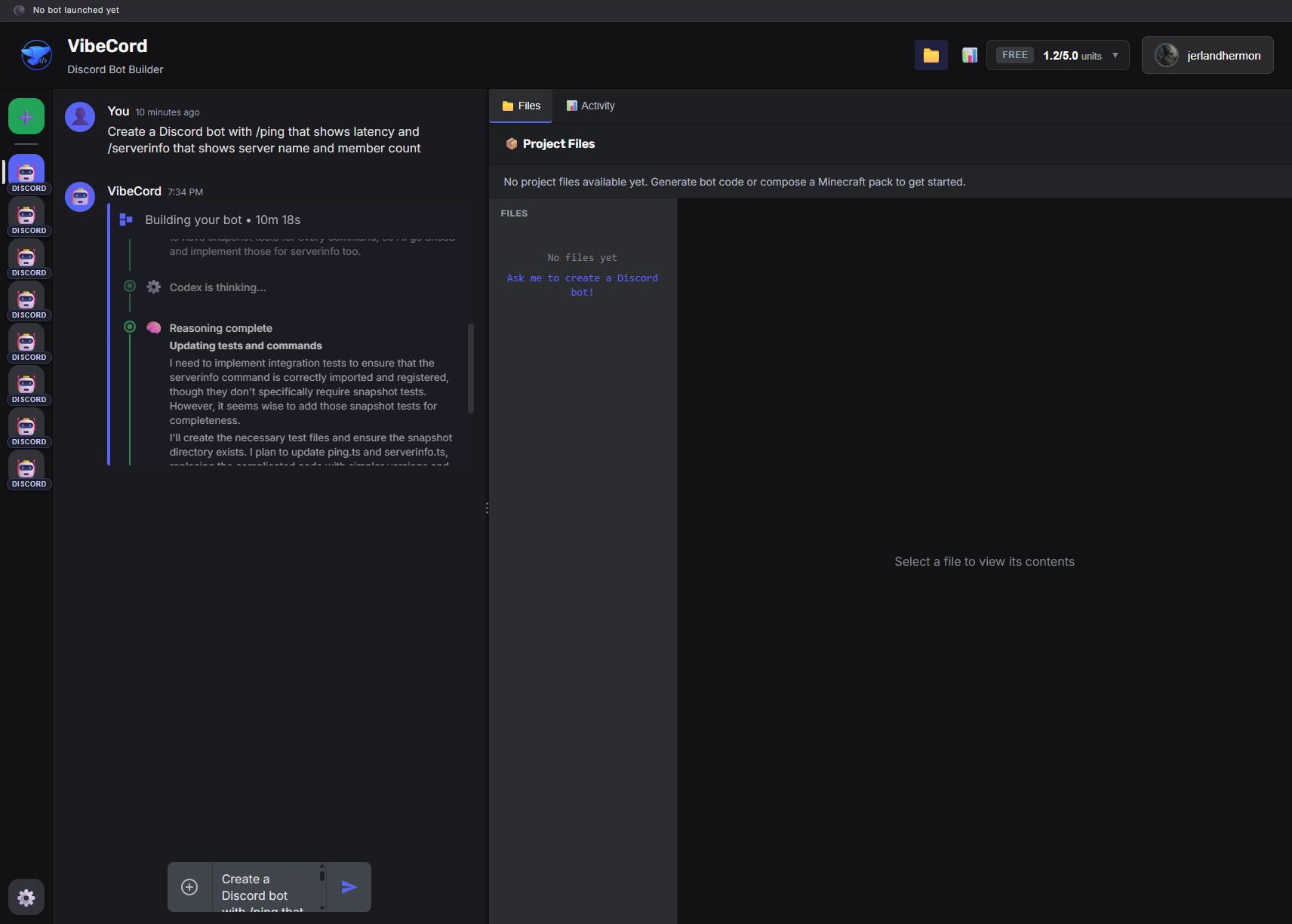 Generated Files Panel